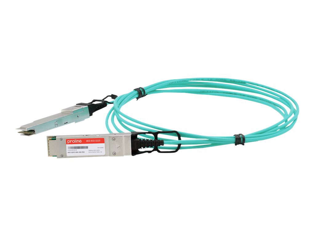 Proline Dell AOC-QSFP-40G-3M Compatible TAA Compliant 40GBase-AOC QSFP+ Active Optical Cable (850nm, MMF, 3m)