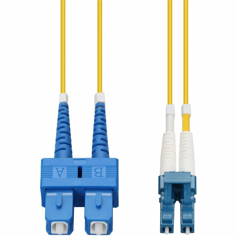 Proline 15m SC to LC Yellow OS2 Duplex OFNR (Riser-Rated) SMF Fiber Patch Cable