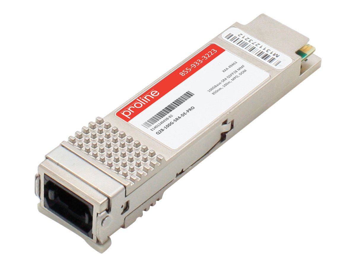 Proline Dell Q28-100G-SR4 Compatible TAA 100GBase-SR4 QSFP28 Transceiver (M