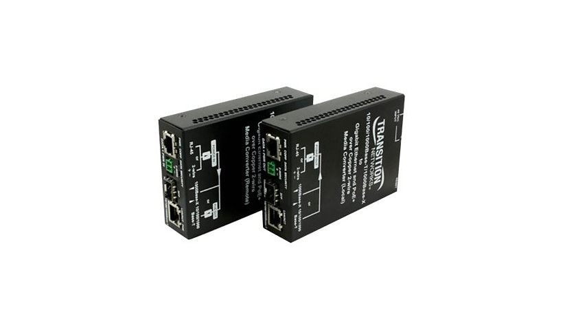 Transition Networks Ethernet Over 2-Wire Extender - Local - network extender - GigE