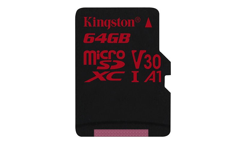 Kingston Canvas React - flash memory card - 64 GB - microSDXC UHS-I