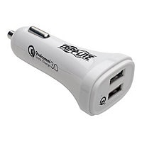 Tripp Lite USB Car Charger Quick Charge Dual USB-A 3.0 UL2089 Certified