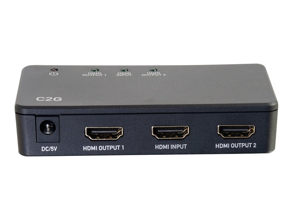 fortjener cache svale C2G 2-Port 4K HDMI Splitter - Distribution Amplifier - 41057 - Audio &  Video Cables - CDW.com