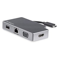 StarTech.com USB C Multiport Adapter to 4K HDMI/VGA/PD/GbE Mini Travel Dock