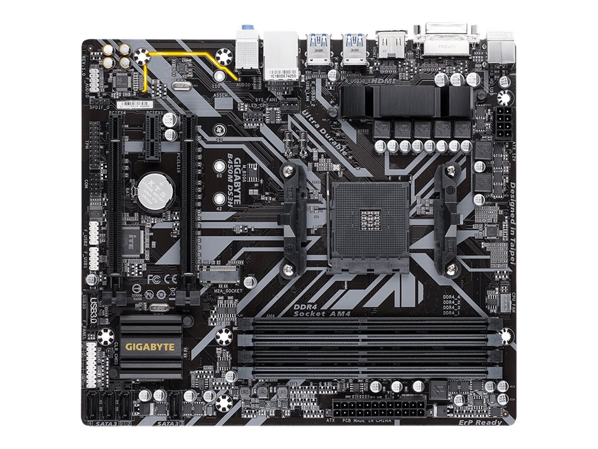 Gigabyte B450M DS3H - 1.0 - motherboard - micro ATX - Socket AM4 - AMD B450