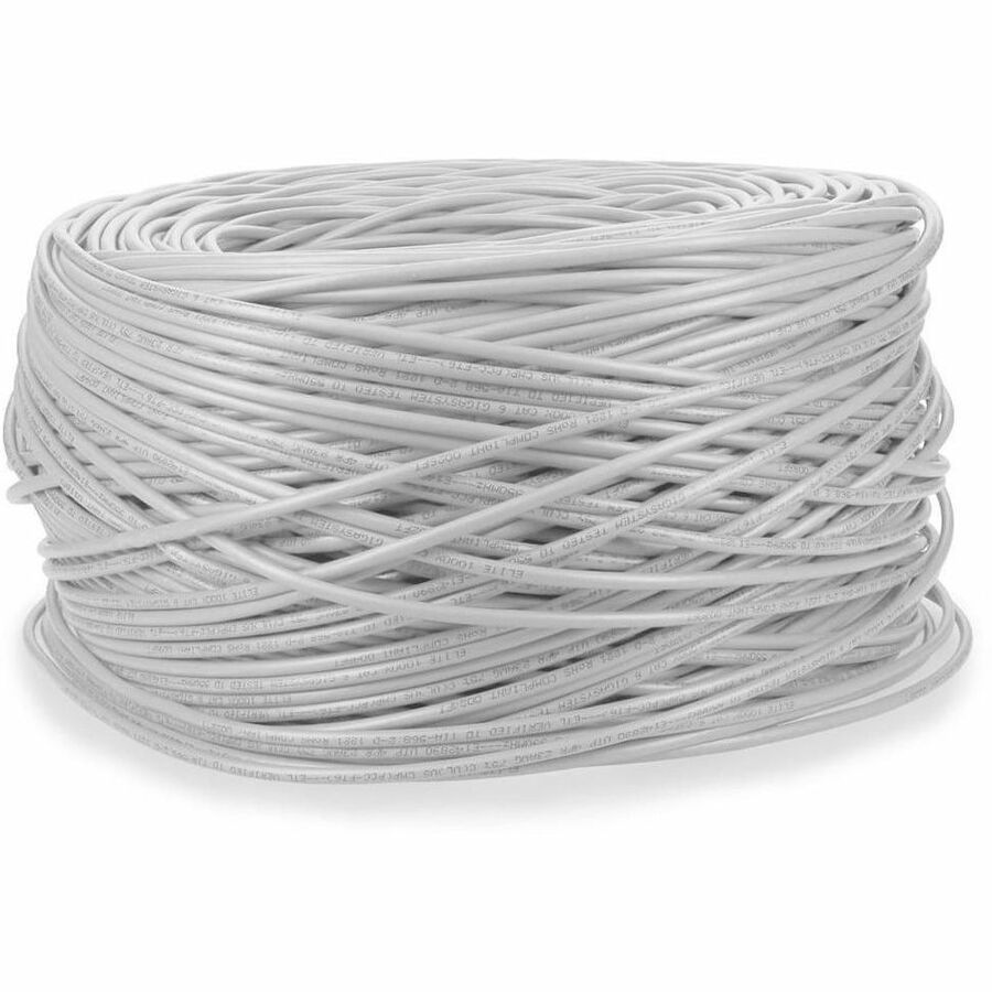 Proline 1000ft Non-Terminated White CAT 6 Plenum-Rated Bulk Cable