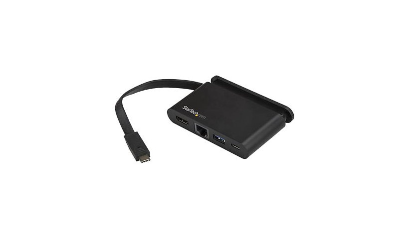 StarTech.com USB C Multiport Adapter - USB-C Travel Dock to 4K HDMI, 100W PD 3.0 Pass-Through, USB-A USB-C, GbE -