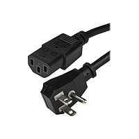 StarTech.com 10ft (3m) Computer Power Cord, Flat 5-15P to C13, 10A 125V, 18AWG, Black Replacement AC PC Power Cord,