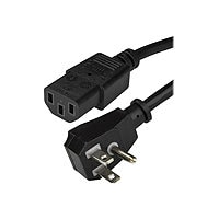 StarTech.com 15ft(4.5m) Computer Power Cord, Flat 5-15P to C13, 10A 125V 18AWG, Black Replacement AC PC Power Cord,