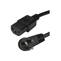 StarTech.com 6ft (2m) Computer Power Cord, Right Angle NEMA 5-15P to C13, 10A 125V, 18AWG, Replacement AC Power Cord,