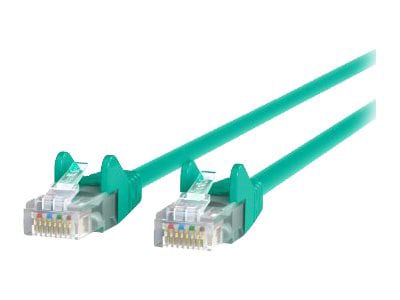 Belkin Cat6 7ft Green Ethernet Patch Cable, UTP, 24 AWG, Snagless, Molded, RJ45, M/M, 7'
