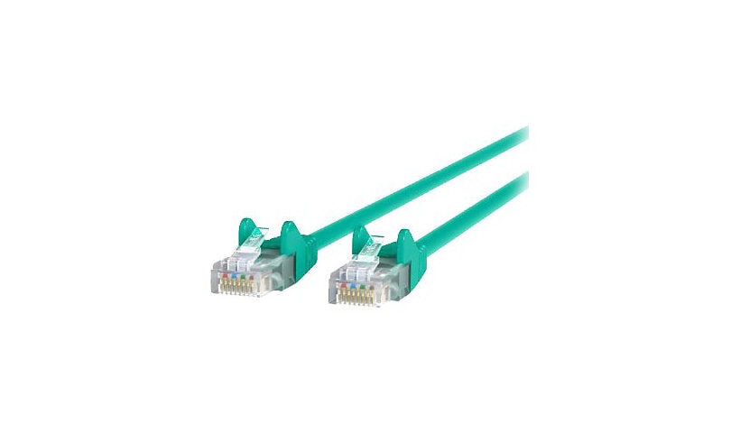 Belkin Cat6 7ft Green Ethernet Patch Cable, UTP, 24 AWG, Snagless, Molded, RJ45, M/M, 7'