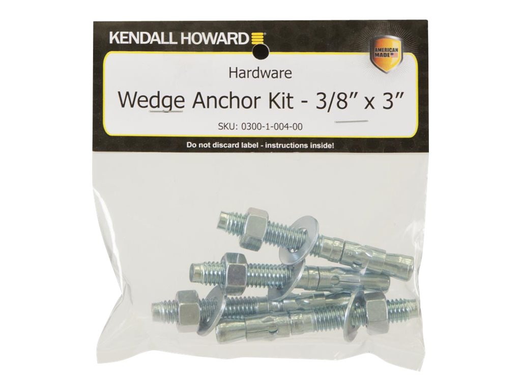Kendall Howard Wedge Anchor Kit - rack screws