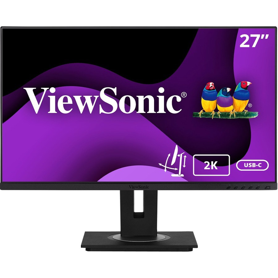 ViewSonic Ergonomic VG2755-2K - 1440p IPS Monitor with USB-C, HDMI, DisplayPort and 40 Degree Tilt - 350 cd/m² - 24"