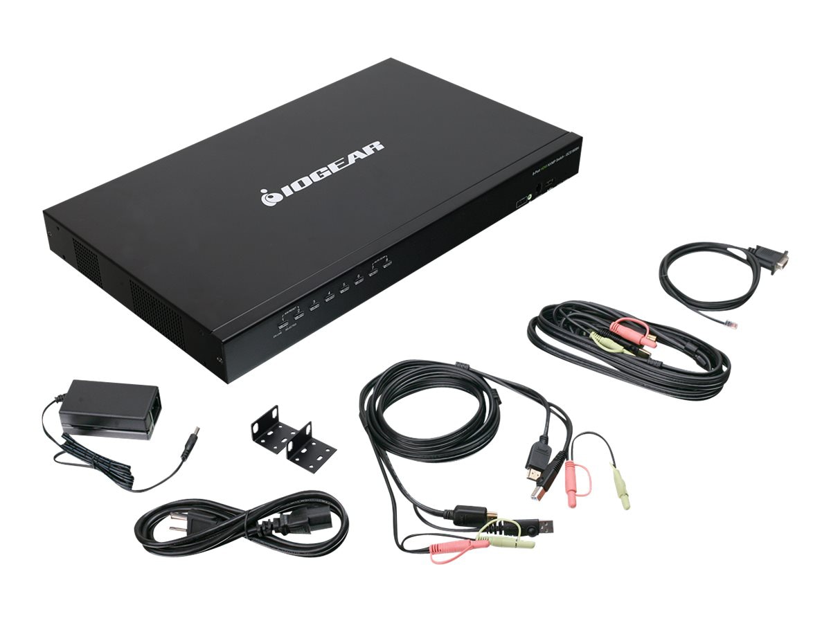 IOGEAR 8-Port USB HDMI KVM Switch with Audio (TAA Compliant)