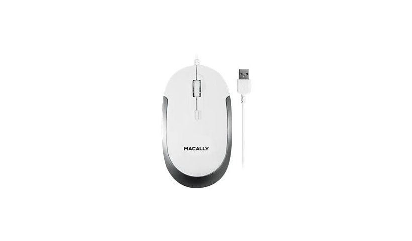 Macally DYNAMOUSE - mouse - USB - white, aluminum