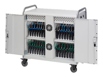 Bretford Link L 2 Shelves Charging Cart for 32 Devices - Topaz