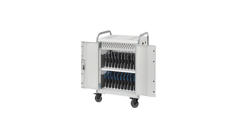 Bretford Link L Charging Cart for 20 Devices - Topaz/Aluminium