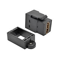 Tripp Lite HDMI Coupler Keystone Panel Mount F/F Black - HDMI cable with Ethernet
