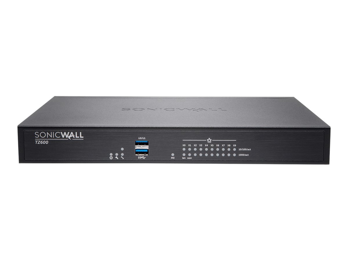 SonicWall TZ600P - Advanced Edition - security appliance - with 1 year TotalSecure