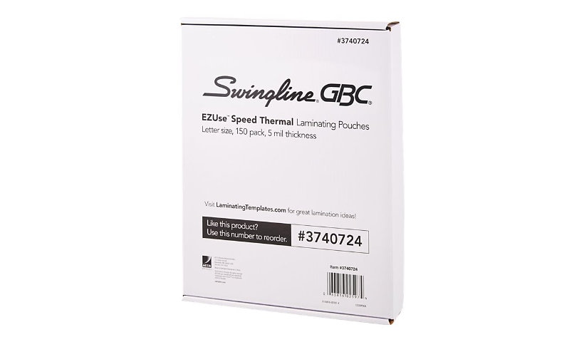 GBC Swingline EZUse 5mil Thermal Laminating Pouches - 150 Pieces