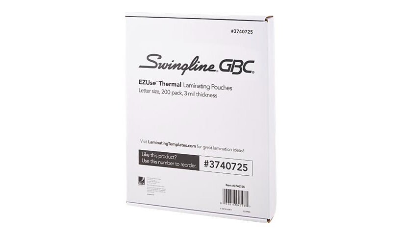 Swingline GBC EZUse - 200-pack - clear - glossy laminating pouches