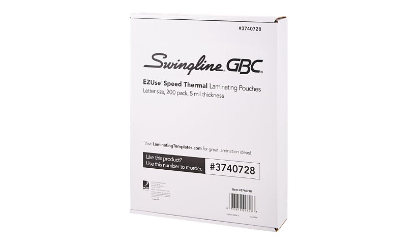 Swingline GBC EZUse Speed Thermal - 200-pack - glossy - Letter - lamination pouches