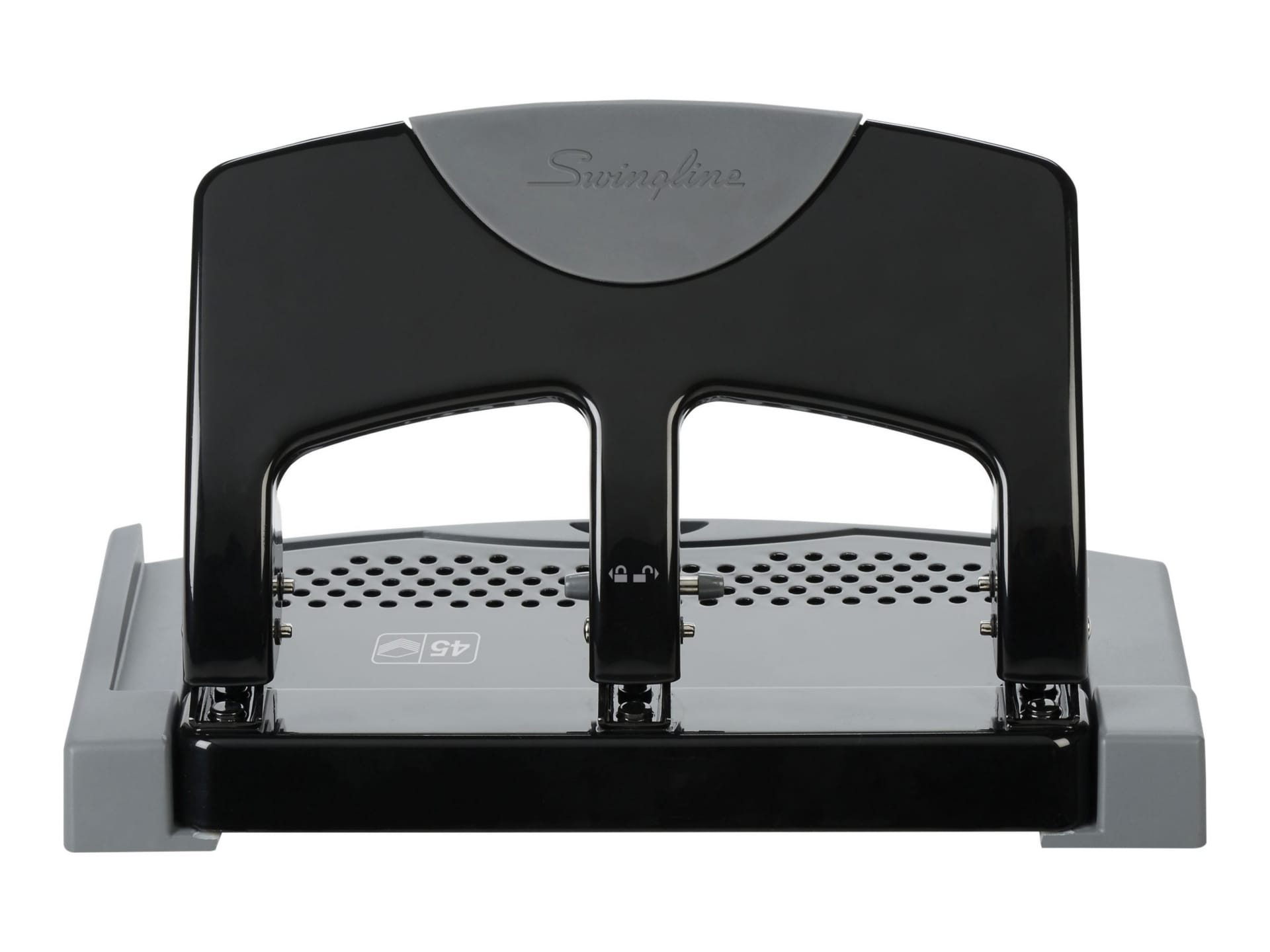Swingline SmartTouch hole punch - 45 sheets - 3 holes - metal - black