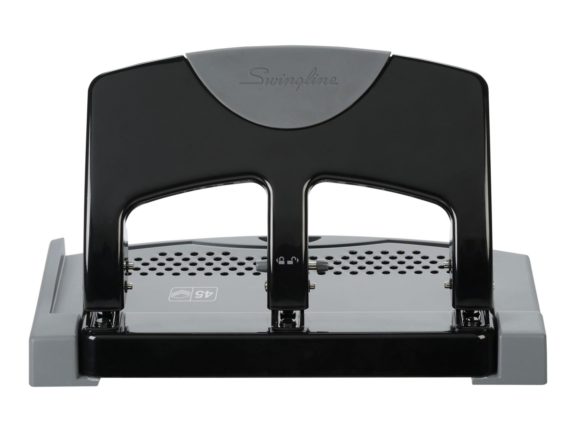 Swingline 74150 24-Sheet Easy Touch Three- to Seven-Hole Punch 0.28 in. Holes - Black