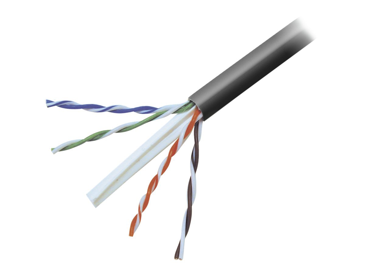 Belkin Cat6 1000ft Black Solid Bulk Cable, PVC, 4PR, 23 AWG, 1000'