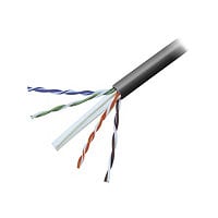 Belkin 1000ft Cat6 Bulk Cable, Black, Solid, PVC, UTP, 1000'