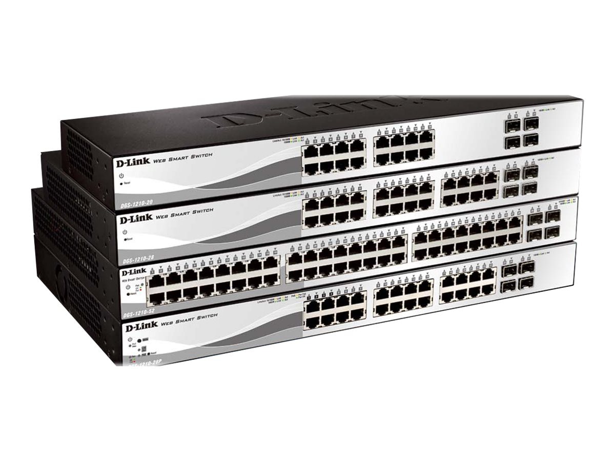 D-Link Web Smart DGS-1210-28P - switch - 24 ports - managed - rack-mountable