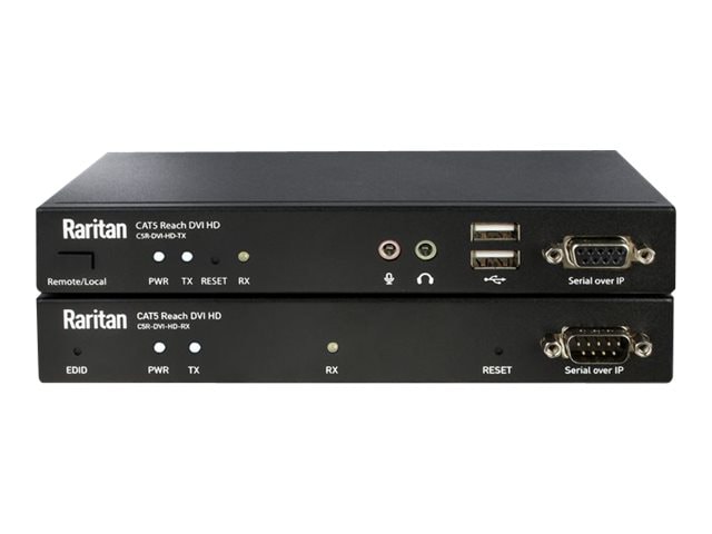 Raritan Cat5 Reach DVI HD - transmitter and receiver - KVM / audio / serial