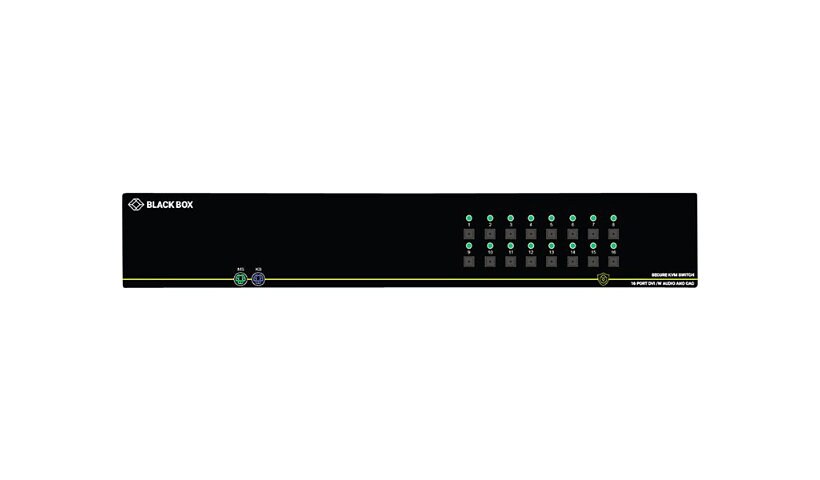 Black Box SECURE - Single-Head - KVM / audio switch - 16 ports - TAA Compli