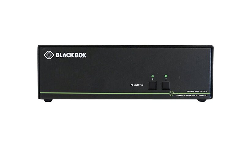 Black Box SECURE NIAP - Dual-Head - KVM / audio switch - 2 ports - TAA Comp