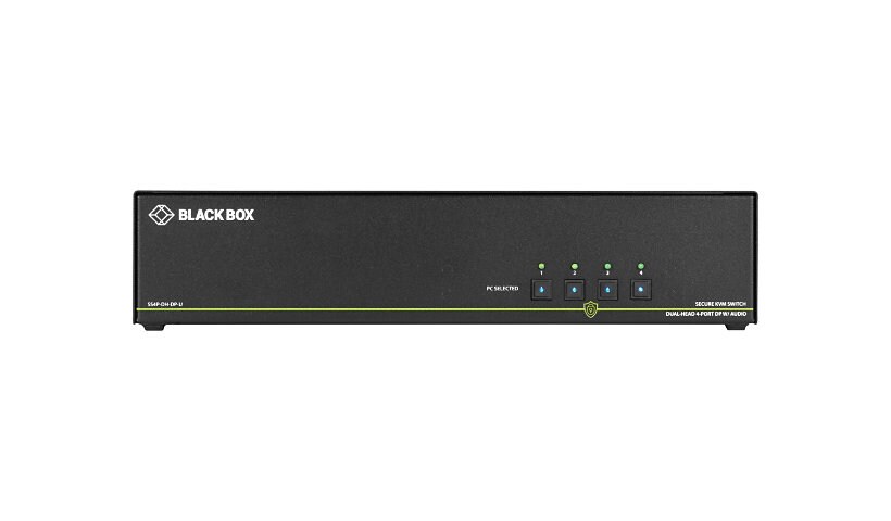 Black Box SECURE NIAP - Dual-Head - KVM / audio switch - 4 ports - TAA Comp