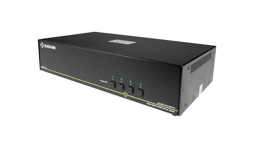 Black Box SECURE NIAP - Dual-Head - KVM / audio switch - 4 ports - TAA Comp