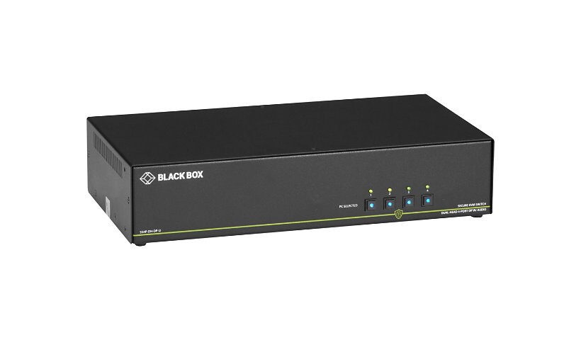 Black Box SECURE NIAP - Dual-Head - KVM / audio switch - 4 ports - TAA Comp