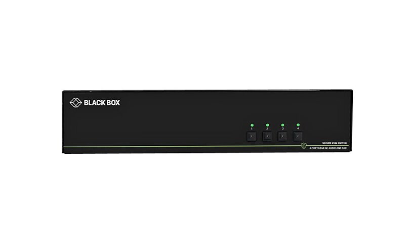 Black Box SECURE NIAP - Quad-Head - KVM / audio switch - 4 ports - TAA Comp