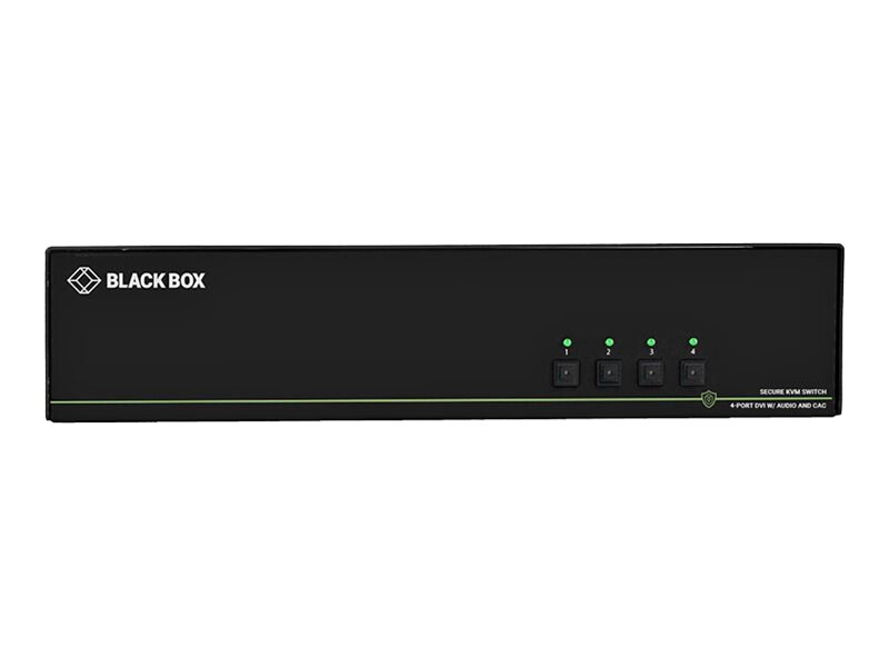Black Box SECURE NIAP - Quad-Head - KVM / audio switch - 4 ports - TAA Comp