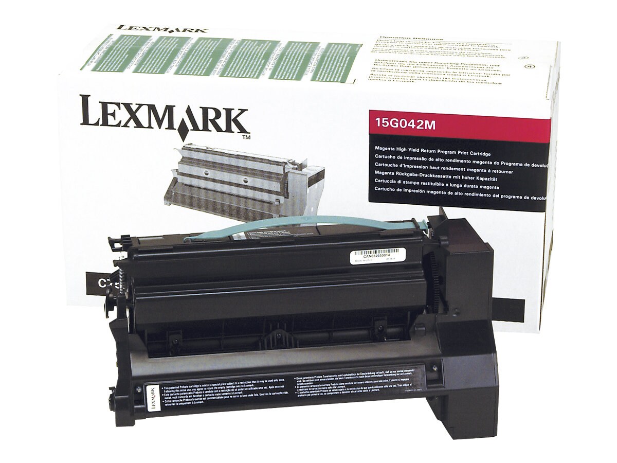 Lexmark Return Program 15G042M Hi-Yield Magenta Toner Cartridge