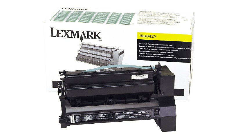 Lexmark 15G042Y Hi-Yield Return Program Yellow Print Cartridge