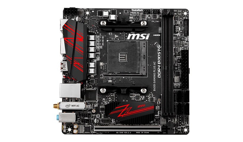 MSI B450I GAMING PLUS AC - carte-mère - mini ITX - Socket AM4 - AMD B450