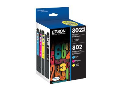 Epson 802802xl 4 Pack Hight Capacity Black Standard Capacity Bla T802xl Bcs 5917