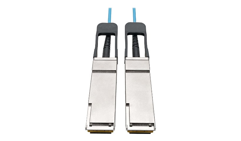 Eaton Tripp Lite Series QSFP+ to QSFP+ Active Optical Cable - 40Gb, AOC, M/M, Aqua, 3M (9.84 ft.) - 40GBase-AOC direct