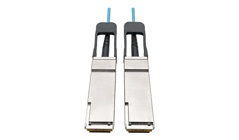 Tripp Lite QSFP+ to QSFP + Active Optical Cable Fiber 40Gb AOC M/M Aqua 20M