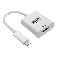 Tripp Lite USB C to HDMI 4K Adapter Converter USB Type C 3.1 Thunderbolt 3 Compatible M/F White 6in - external video