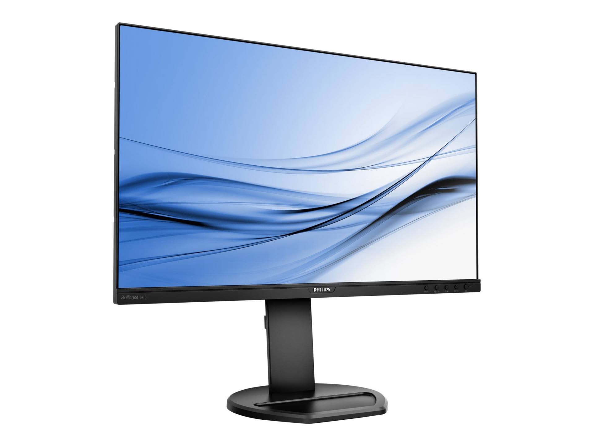 PHILIPS 241B8QJEB/17 - 24 inch Monitor, LED, FHD, DP, HDMI, USB-Hub, 4 Year Manufacturer Warranty, TAA Compliant - 24"