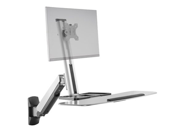 Ergotech Freedom Lift Single Sit-Stand Workstation - Silver