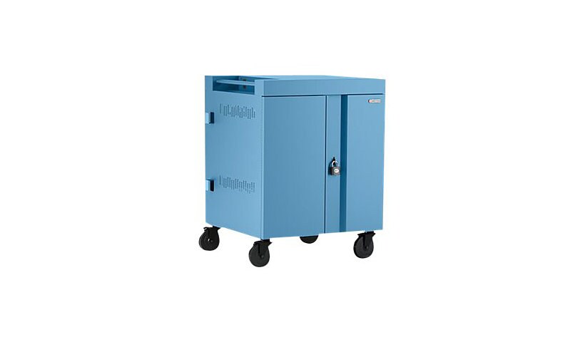 Bretford 36-Unit CUBE Charging AC Cart with 270deg. Doors - Sky